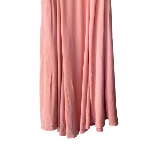 Abercrombie & Fitch Maxi Pleated Long Slit SzS Pink Coral High Waisted Skirt - Picture 7 of 11